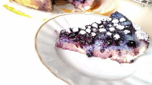 тарт с черникой и нежным кремом в мультиварке