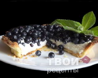 Тарт с черникой и рикоттой
