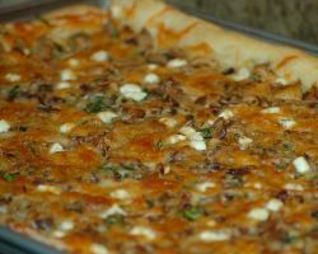 Тарт с грибами и козьим сыром