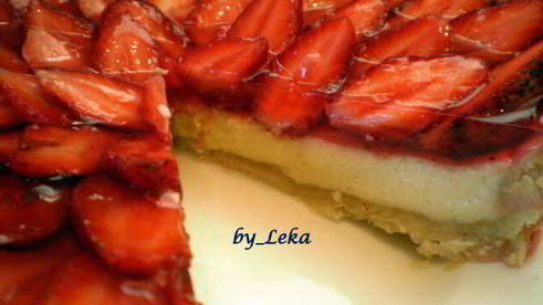 тарт с клубникой и белым шоколадом