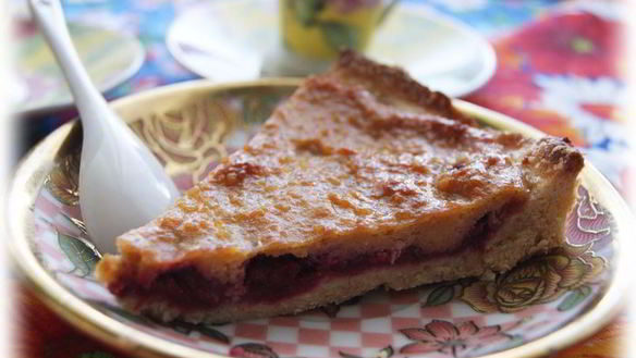 Рецепт Тарт с малиной и заварным медовым кремом