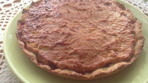 тарт с малиной и заварным медовым кремом