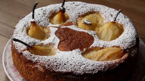 тарт с миндальным кремом и мариноваными грушами мечта