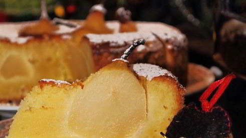 тарт с миндальным кремом и мариноваными грушами мечта