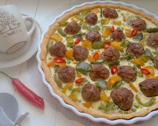 Тарт с мясными фрикадельками