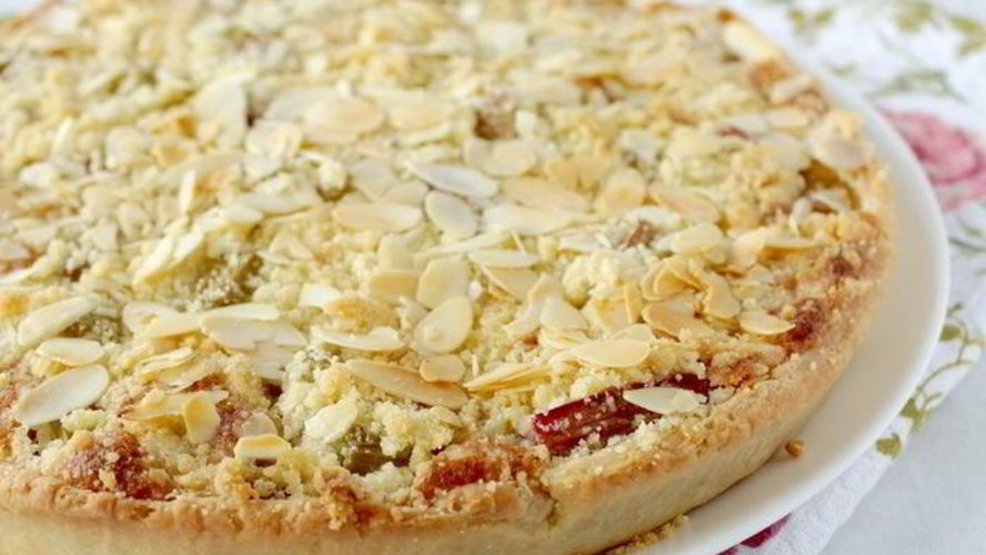 Рецепт тарт с ревенем и миндальным кремом