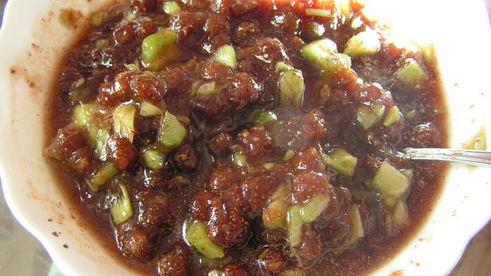 тарт с ревенем и земляничным вареньем