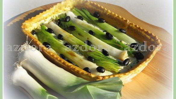 Рецепт Тарт с цукини и молодым пореем