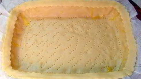 тарт с цукини и молодым пореем