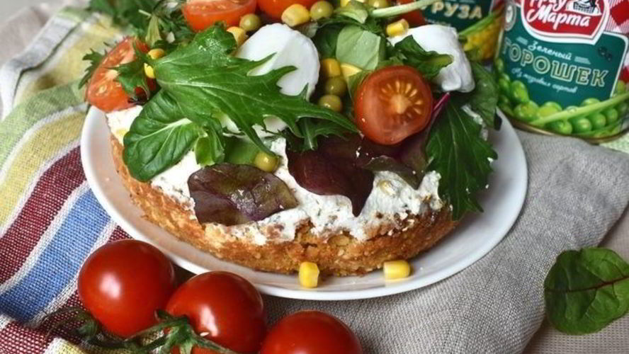 Рецепт тарт с творогом, овощами и зеленью