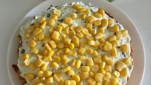 тарт с творогом, овощами и зеленью