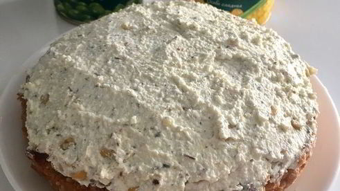 тарт с творогом, овощами и зеленью