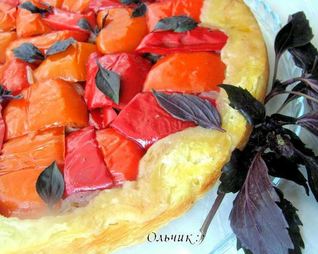 Тарт Татен со сладким перцем