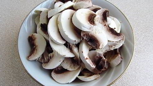 тартинки с грибами и творогом