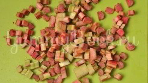 яблочный тарт с ревенем