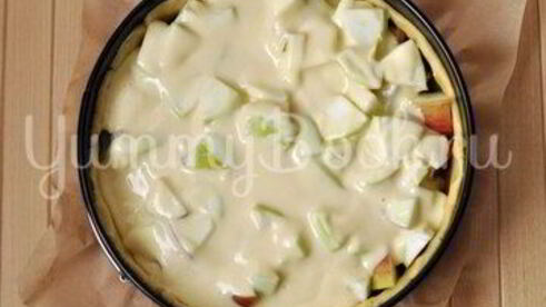 яблочный тарт с ревенем