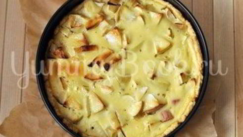 яблочный тарт с ревенем