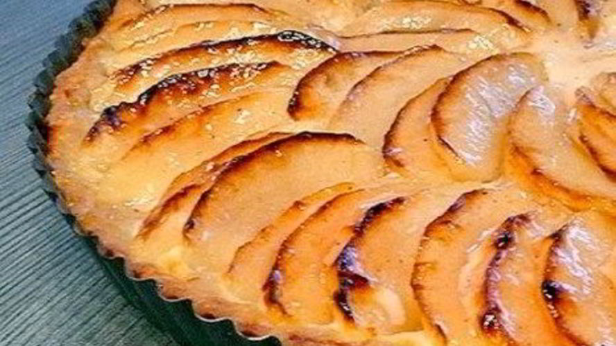 Рецепт яблочный тарт со сметаной