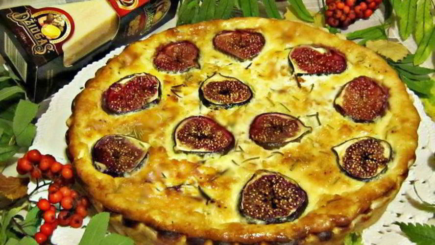 Рецепт закусочный тарт с сыром джюгас и инжиром
