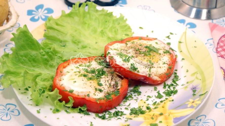 Рецепт глазунья в перце