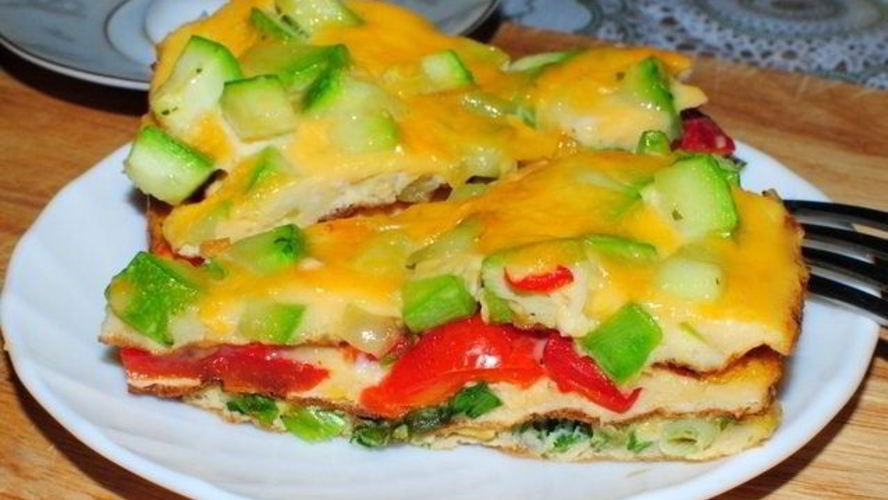 Рецепт яичница с зеленью