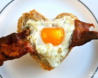 Яичница Сердце