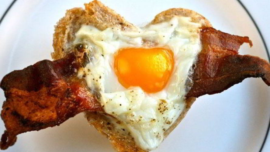 Рецепт яичница сердце