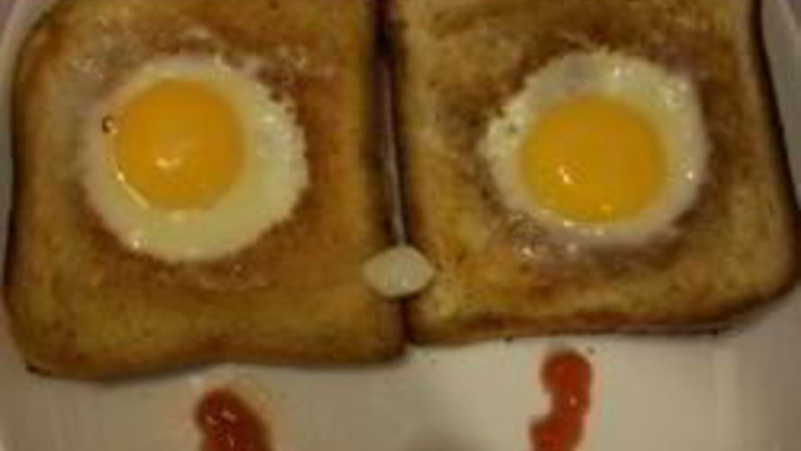 Рецепт яичница в хлебе