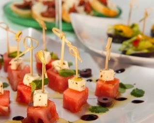 Закуска из арбуза с фетой