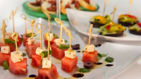 закуска из арбуза с фетой