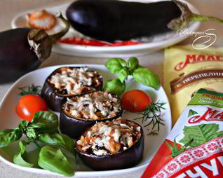 Закуска из баклажанов с мидиями