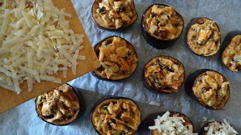 закуска из баклажанов с мидиями