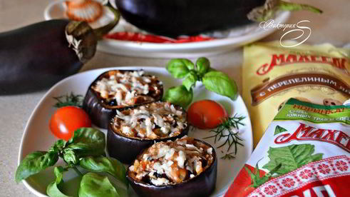 закуска из баклажанов с мидиями
