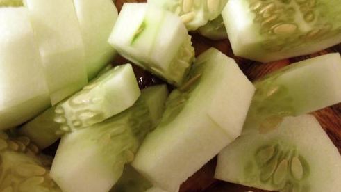 закуска из баклажанов с огурцами и специями