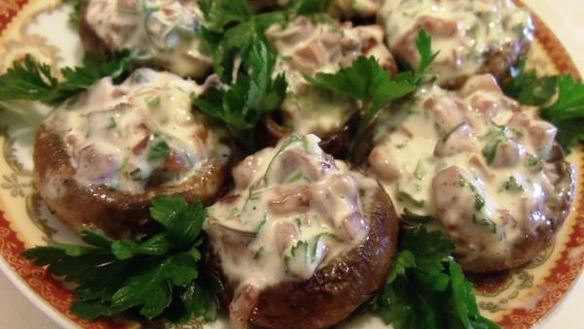 Рецепт Закуска из шампиньонов с майонезом