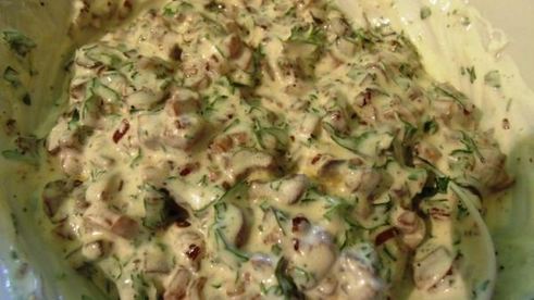 закуска из шампиньонов с майонезом