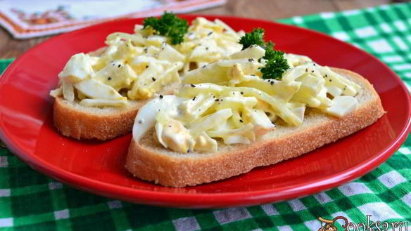 Рецепт Закуска из яиц и яблок