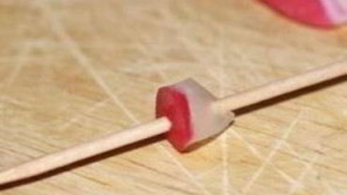 закуска красный цветок из редиса