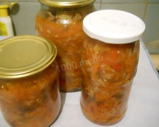 Закуска морковь баклажаны перец с рисом на зиму