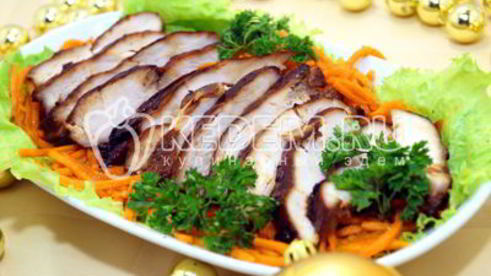 закуска острые куриные ломтики