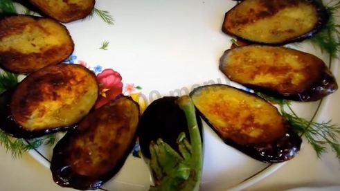 закуска павлиний хвост из баклажан быстро и просто