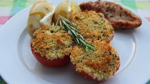 Рецепт Запеченные помидоры с ароматной посыпкой