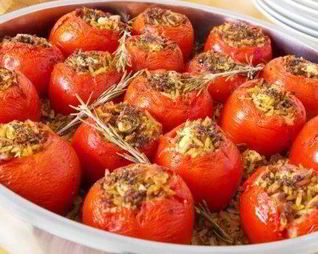 Запеченные помидоры с говяжьим фаршем