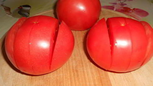 запеченные помидоры с мясом