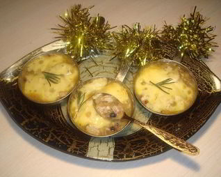 Жульен Новогодний со свининой и шампиньонами