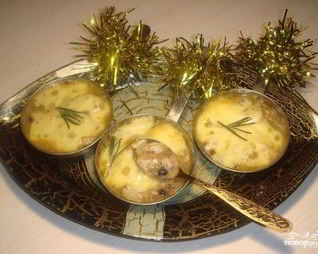 Жульен со свининой и грибами