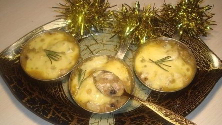 Рецепт жульен со свининой и грибами