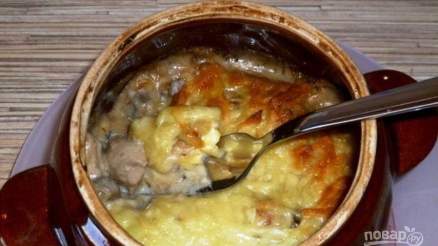 Рецепт жульен в горшочках