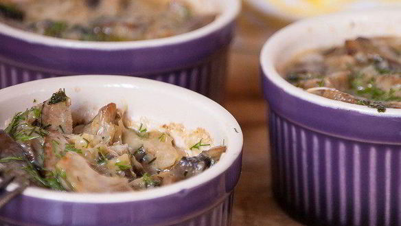 Рецепт Жюльен из индейки и грибов