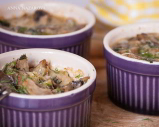 Жюльен из индейки и грибов